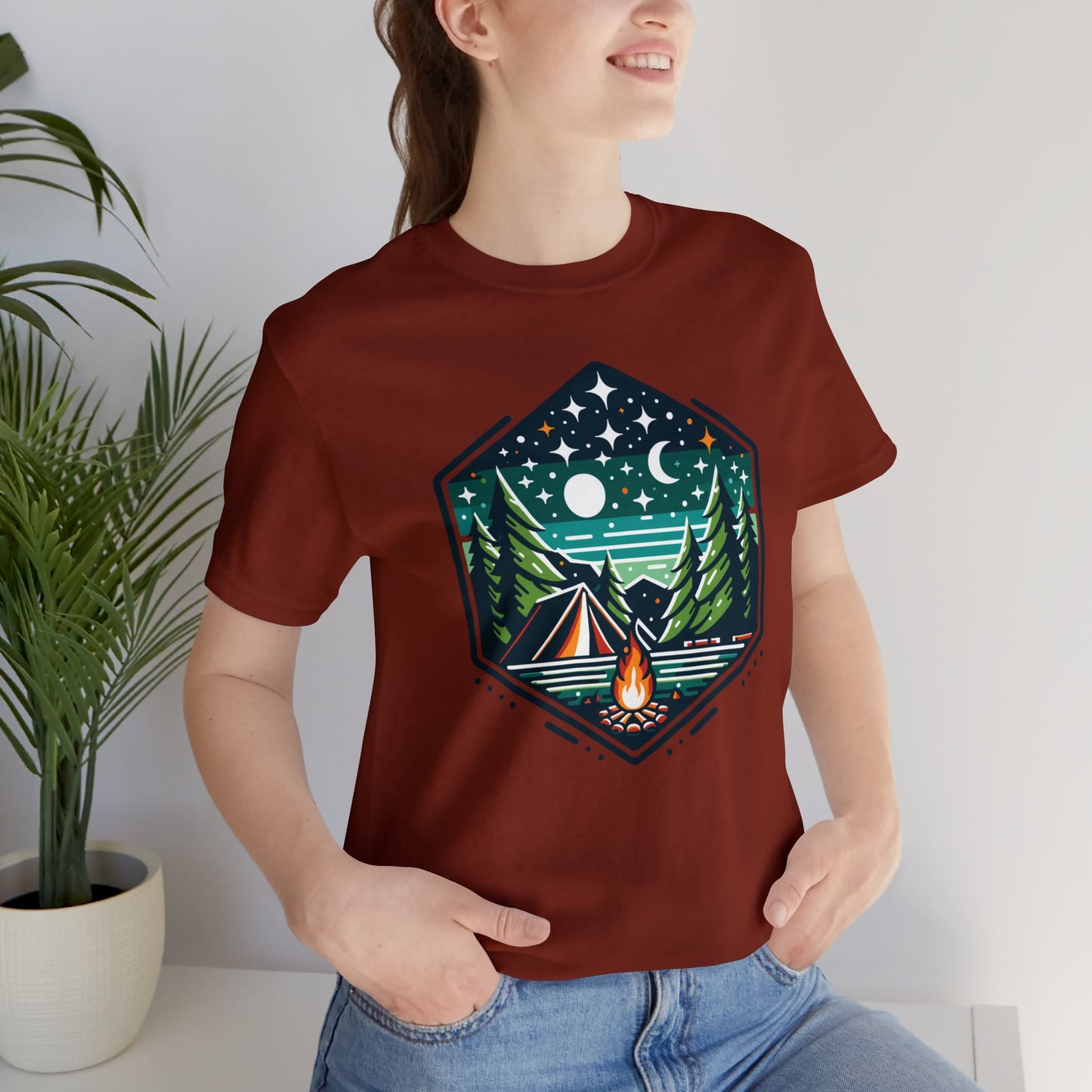 Outdoor Camping Unisex Jersey Short Sleeve Tee