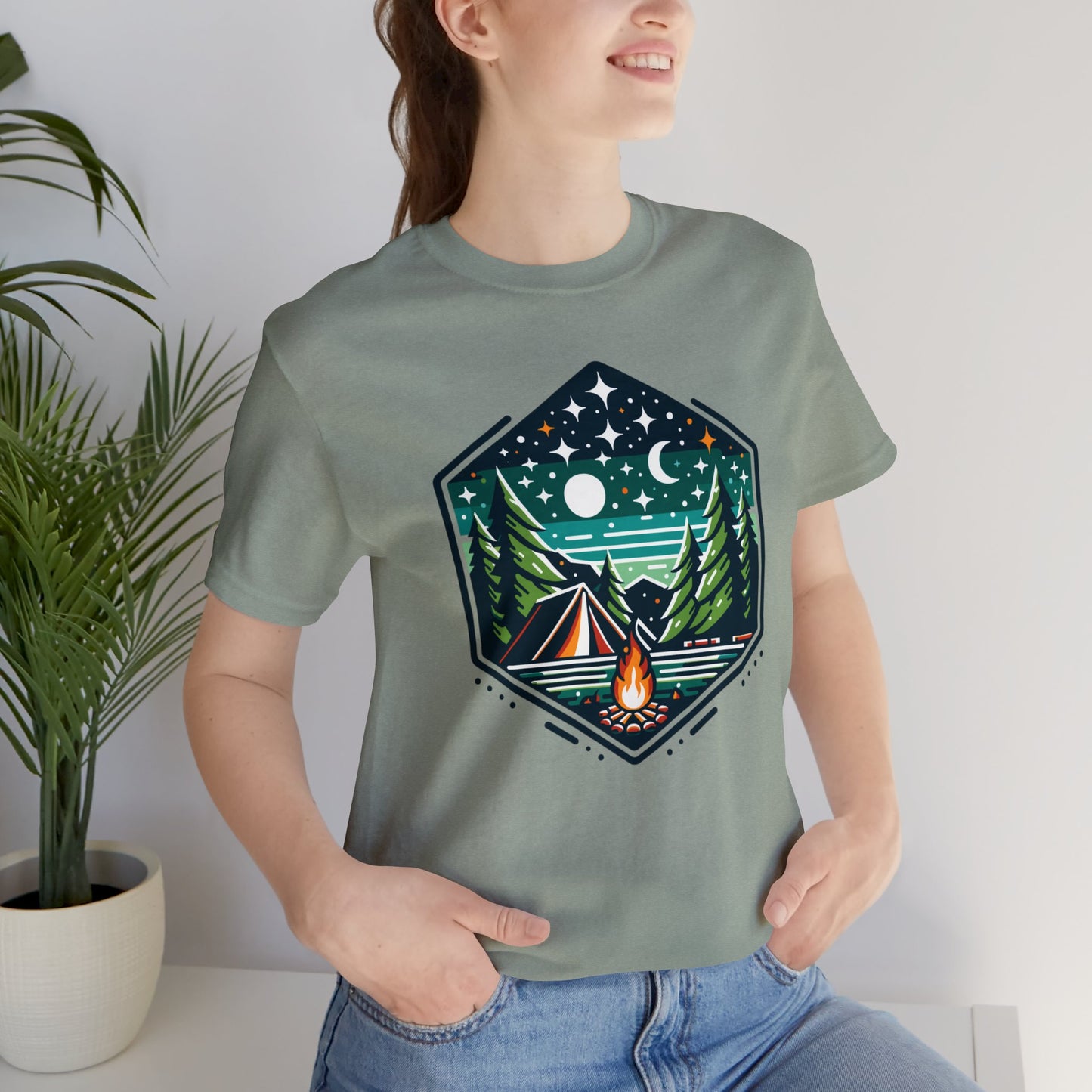 Outdoor Camping Unisex Jersey Short Sleeve Tee