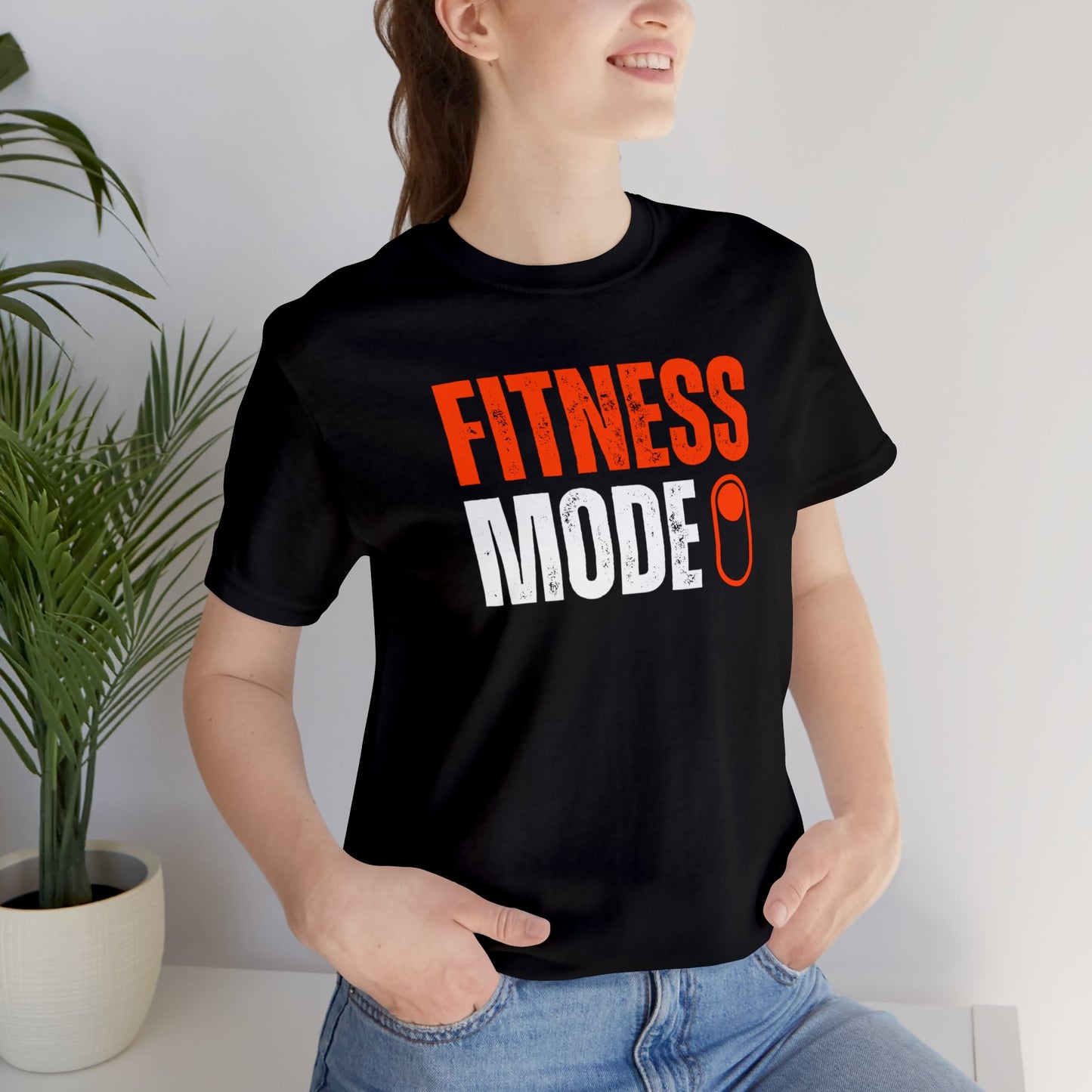 Fitness Mode On Unisex Jersey Short Sleeve Tee