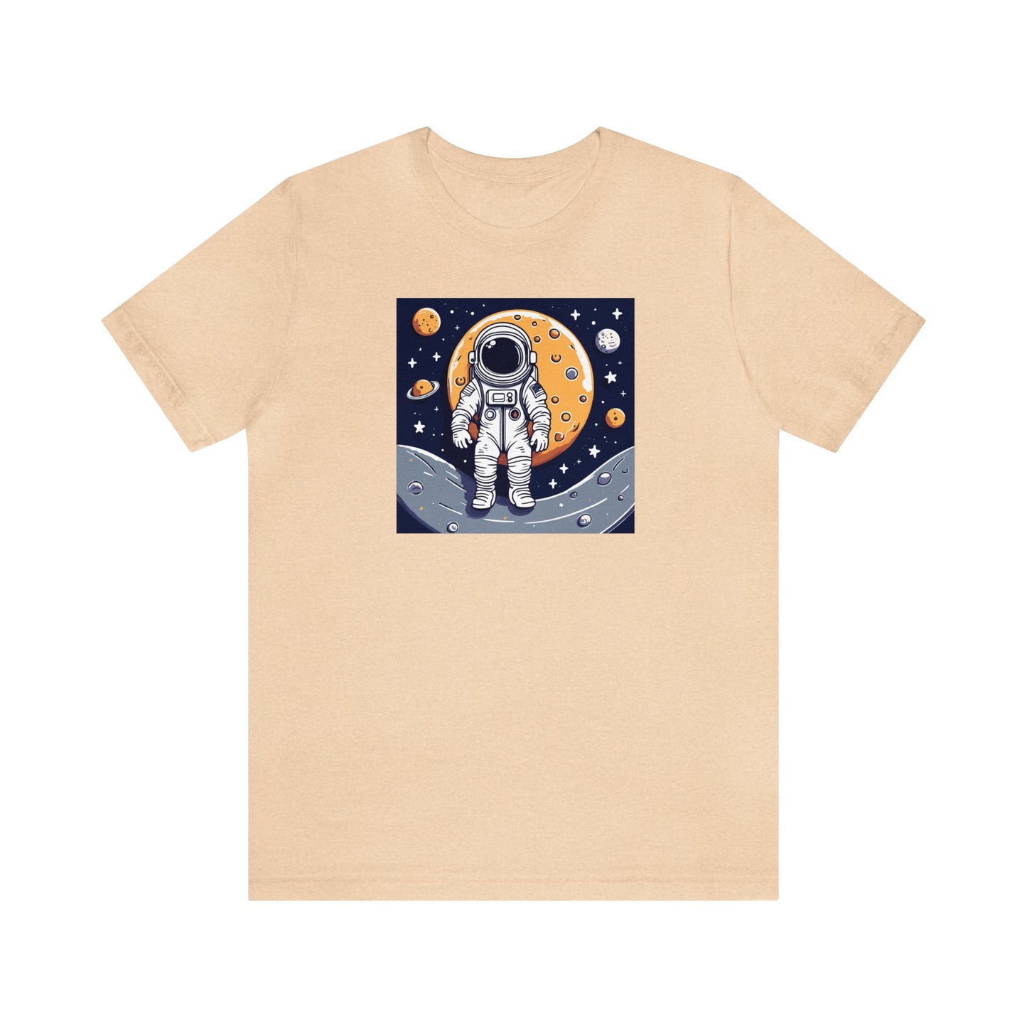 Astronaut on Space Unisex Jersey Short Sleeve Tee