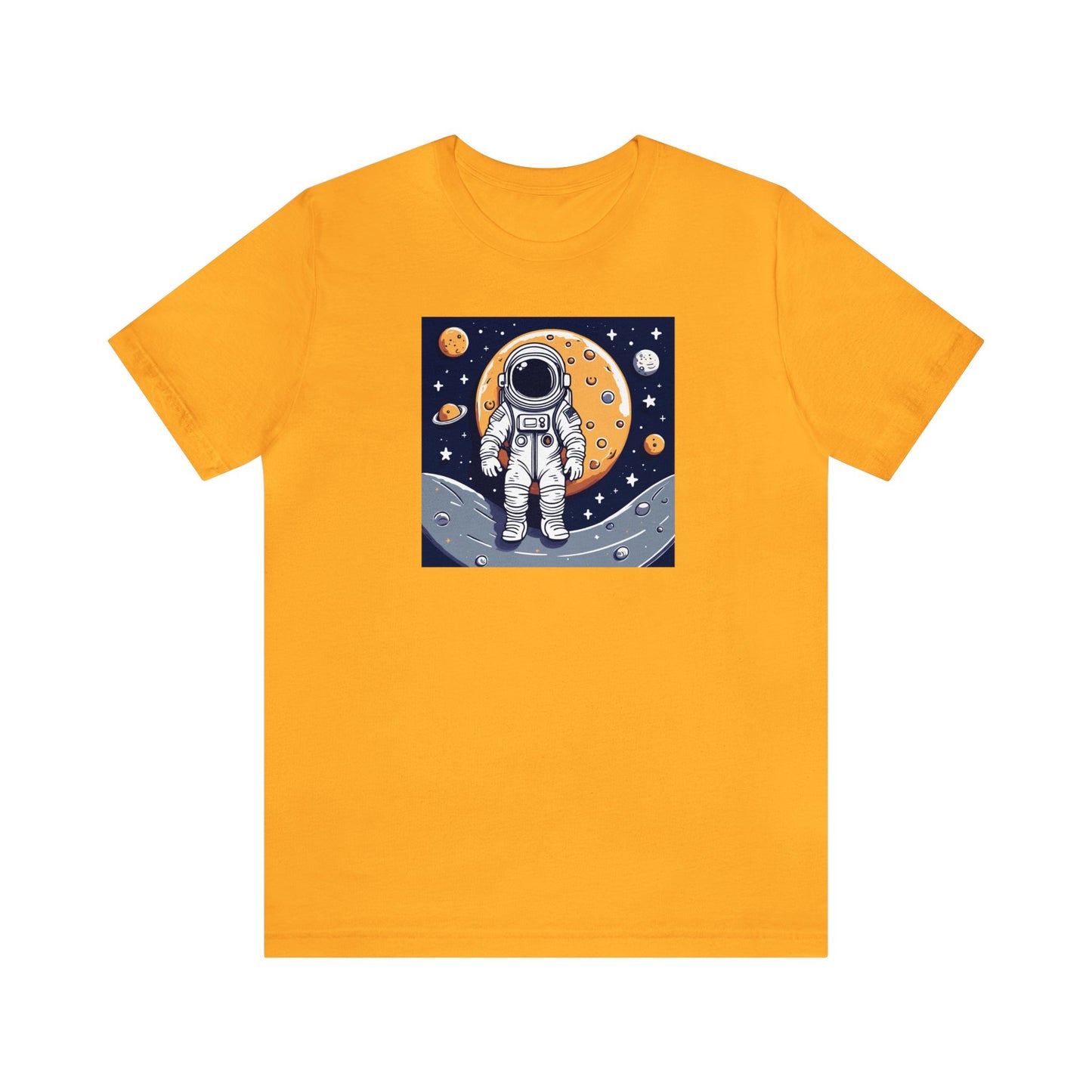 Astronaut on Space Unisex Jersey Short Sleeve Tee