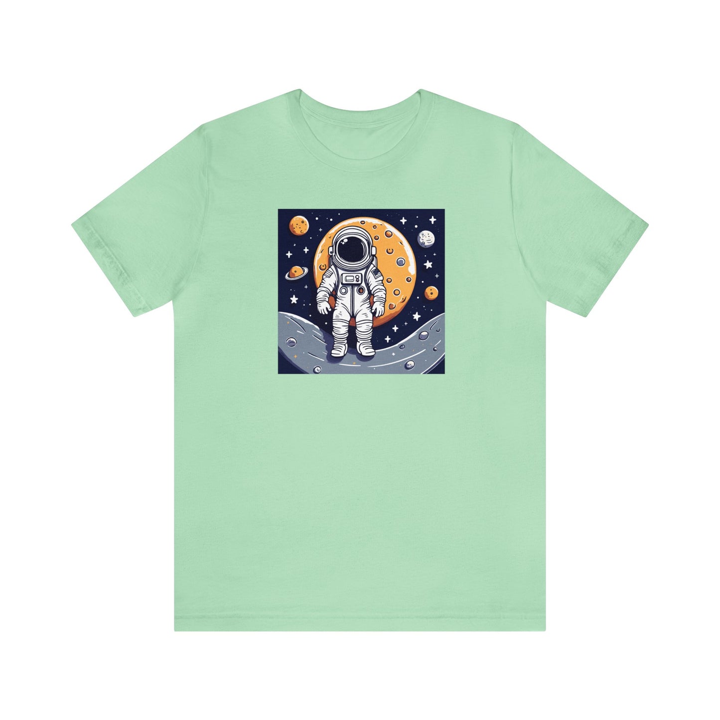 Astronaut on Space Unisex Jersey Short Sleeve Tee