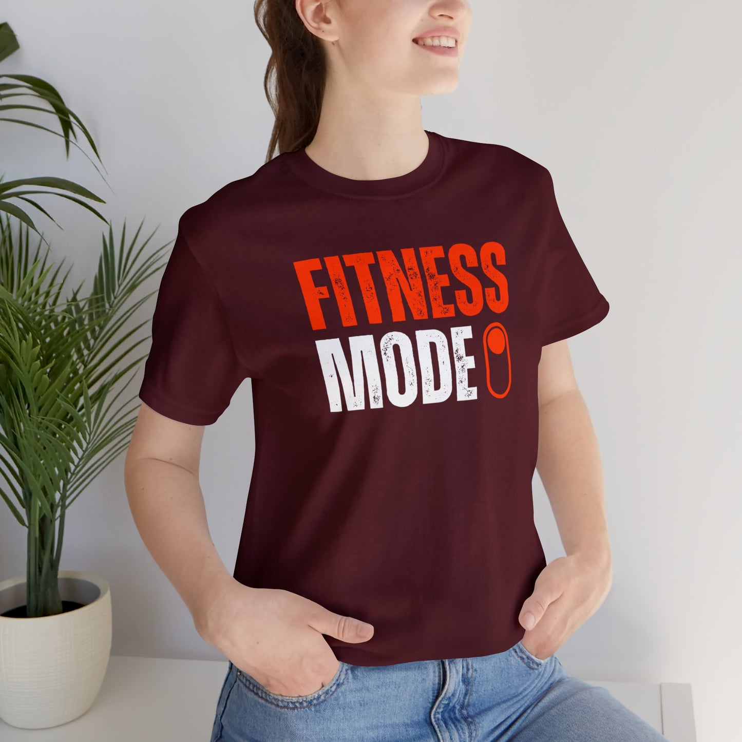 Fitness Mode On Unisex Jersey Short Sleeve Tee