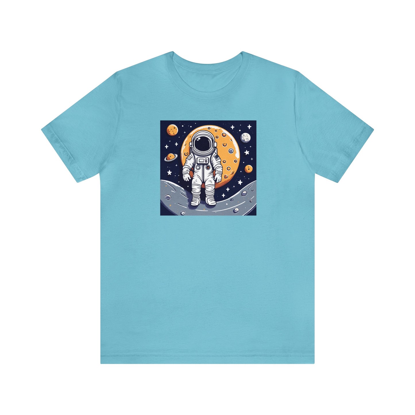 Astronaut on Space Unisex Jersey Short Sleeve Tee