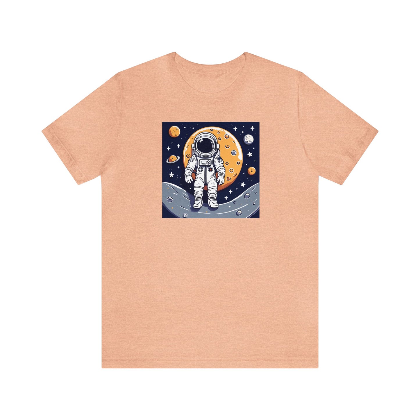 Astronaut on Space Unisex Jersey Short Sleeve Tee