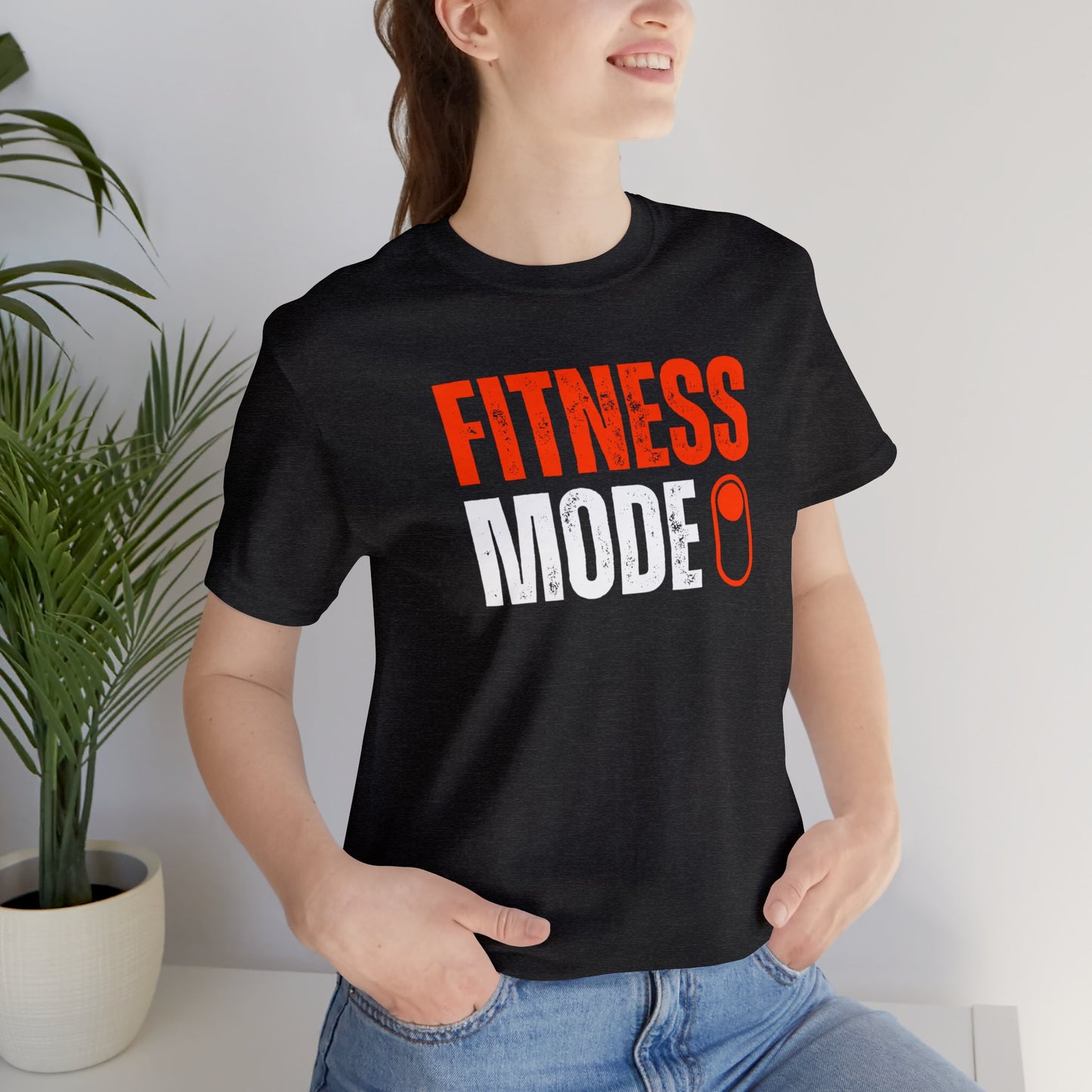 Fitness Mode On Unisex Jersey Short Sleeve Tee